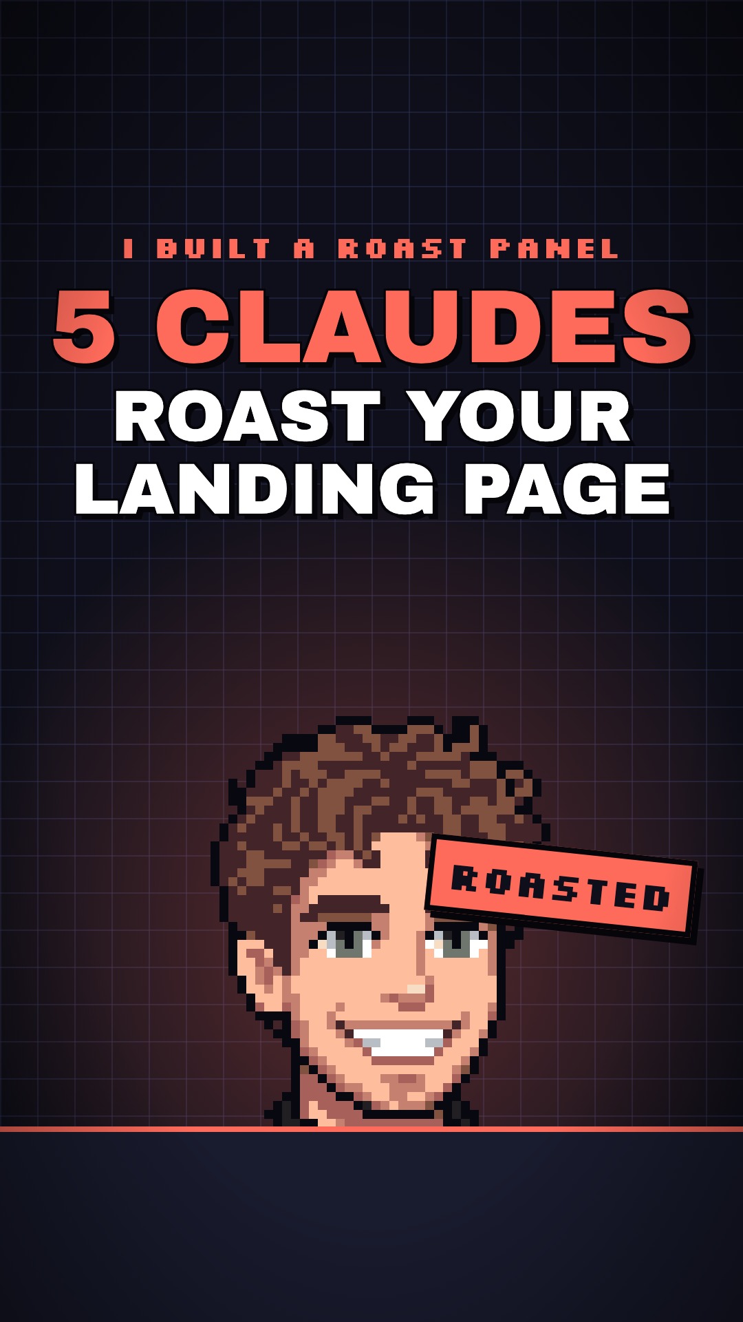 Cover of the reel "5 Claudes roast your landing page"
